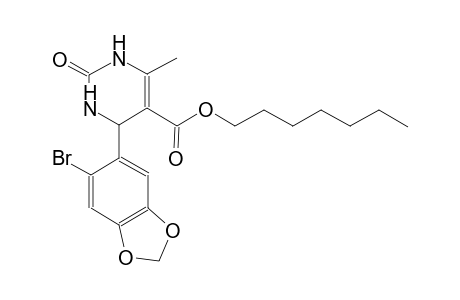 heptyl 4-(6-bromo-1,3-benzodioxol-5-yl)-6-methyl-2-oxo-1,2,3,4-tetrahydro-5-pyrimidinecarboxylate