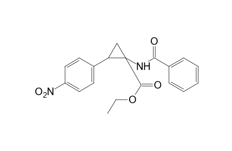 1-benzamido-2-(p-nitrophenyl)cyclopropanecarboxylic acid, ethyl ester