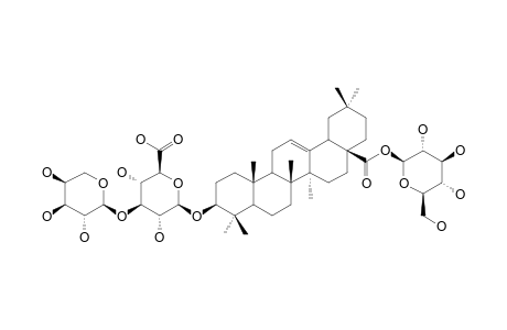 HEMSLOSIDE-MA1;3-O-BETA-[ARABINOPYRANOSYL-(1->3)-GLUCURONOPYRANOSYL]-OLEANOLIC-ACID-28-O-GLUCOPYRANOSYLESTER