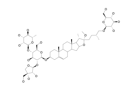 (3-BETA,22-ALPHA,25R)-26-(BETA-D-GLUCOPYRANOSYLOXY)-22-METHOXYFUROST-5-EN-3-YL-O-D-APIO-BETA-D-FURANOSYL-(1->2)-O-[6-DEOXY-ALPHA-L-RHAMNOPYRANOSYL-