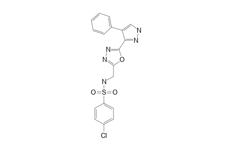 2-(PARA-CHLORO-PHENYLSULFONYLAMINOMETHYL)-5-(4-PHENYL-1H-PYRAZOL-3-YL)-1,3,4-OXADIAZOLE