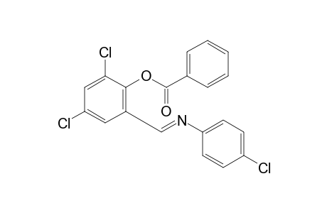 2-[N-(p-chlorophenyl)formimidoyl]-4,6-dichlorophenol, benzoate