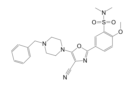 benzenesulfonamide, 5-[4-cyano-5-[4-(phenylmethyl)-1-piperazinyl]-2-oxazolyl]-2-methoxy-N,N-dimethyl-