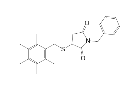 N-benzyl-2-[(2,3,4,5,6-pentamethylbenzyl)thio]succinimide