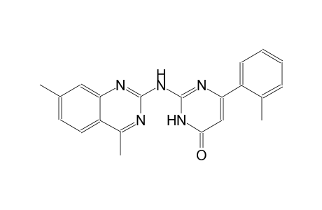 4(3H)-pyrimidinone, 2-[(4,7-dimethyl-2-quinazolinyl)amino]-6-(2-methylphenyl)-