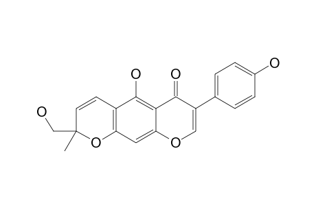 HYDROXYALPINIUMISOFLAVONE;4',5-DIHYDROXY-2''-METHYL-2''-HYDROXYMETHYLPYRANO-(5'',6'':6,7)-ISOFLAVONE