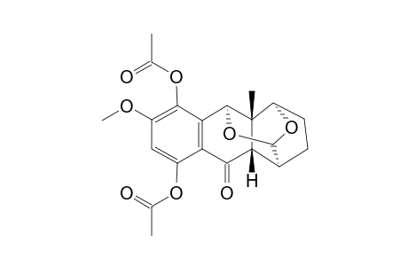 REL-8-ALPHA,11-ALPHA:9-ALPHA,11-ALPHA-DIEPOXY-1,4-DIACETOXY-2-METHOXY-8A-BETA-METHYL-5,6,7,8,8A,9,10,10A-BETA-OCTAHYDRO-10-ANTHRACENONE