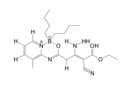 4-[N-(3-METHYLPYRID-2-YL)CARBAMOYL]-3-AMINO-2-CYANOBUTEN-2-OIC ACID,ETHYL ESTER, DIBUTYLBORYL CHELATE (ISOMER 2)