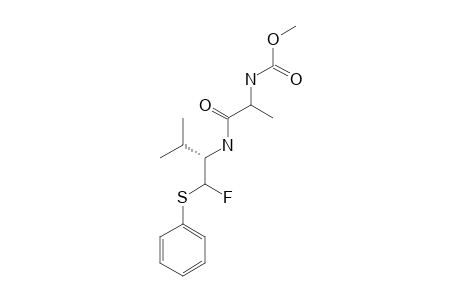 [1-((1-(FLUORO-(PHENYLSULFANYL)-METHYL)-2-METHYLPROPYL)-CARBAMOYL)-ETHYL]-CARBAMIC-ACID-METHYLESTER