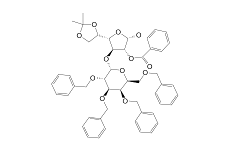 2,3,4,6-TETRA-O-BENZYL-ALPHA-D-GALACTOPYRANOSYL-(1->3)-5,6-O-ISOPROPYLIDENE-2-O-BENZOYL-ALPHA-D-GALACTOFURANOSE;ALPHA-ANOMER