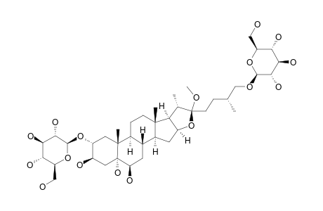 (25R)-26-O-BETA-D-GLUCOPYRANOSYL-22-O-METHYL-5-ALPHA-FUROSTANE-2-ALPHA,3-BETA,5,6-BETA,22-XI-PENTOL-2-O-BETA-D-GLUCOPYRANOSIDE