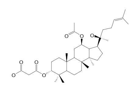 DAMMAR-24-ENE-12-O-ACETYL-3A,12B,2O(S)-TRIHYDROXY-3-(HYDROGEN_PROPANEDIOATE)