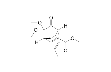 Methyl (1S*,4R*,7S*)-5,5-Dimethoxy-6-oxo-7-[(E)-1-propenyl]bicyclo[2.2.2]oct-2-ene-2-carboxylate