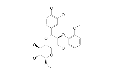 2S,3R;(2S,3R)-1-(4-HYDROXY-3-METHOXYPHENYL)-1-O-(1-O-METHYL,4-DEOXY-BETA-D-XYLOPYRANOS-4-YL)-2-(2-METHOXYPHENOXY)-PROPANE-1,3-DIOL