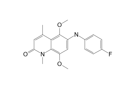 6-(4-FLUOROPHENYLAMINO)-5,8-DIMETHOXY-1,4-DIMETHYL-QUINOLIN-2(1H)-ONE