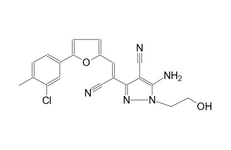 5-amino-3-{(Z)-2-[5-(3-chloro-4-methylphenyl)-2-furyl]-1-cyanoethenyl}-1-(2-hydroxyethyl)-1H-pyrazole-4-carbonitrile