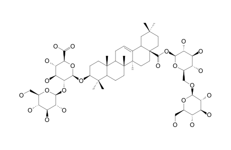 HEMSLOSIDE-G2;3-O-BETA-[GLUCOPYRANOSYL-(1->2)-GLUCURONOPYRANOSYL]-OLEANOLIC-ACID-28-O-[GLUCOPYRANOSYL-(1->6)-GLUCOPYRANOSYL]-ESTER