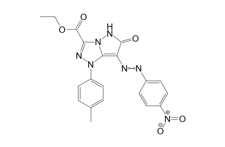 3-Ethoxycarbonyl-1-(4-methylphenyl)-7-(4-nitrophenylazo)-5,6-dihydro-pyrazolo[5,1-c][1,2,4]triazol-6-one