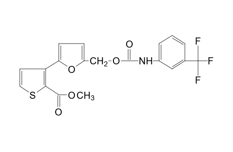 3-[5-(HYDROXYMETHYL)-2-FURYL]-2-THIOPHENECARBOXYLIC ACID, METHYL ESTER, m-(TRIFLUOROMETHYL)CARBANILATE (ESTER)