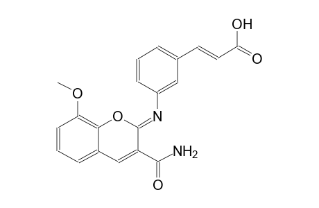 (2E)-3-(3-{[(2Z)-3-(aminocarbonyl)-8-methoxy-2H-chromen-2-ylidene]amino}phenyl)-2-propenoic acid