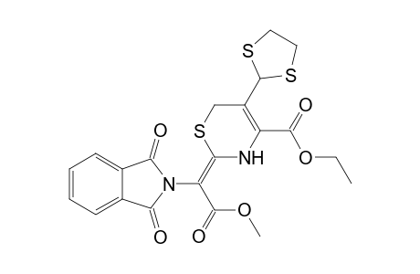 (2Z)-2-[1-(1,3-dioxo-2-isoindolyl)-2-methoxy-2-oxoethylidene]-5-(1,3-dithiolan-2-yl)-3,6-dihydro-1,3-thiazine-4-carboxylic acid ethyl ester