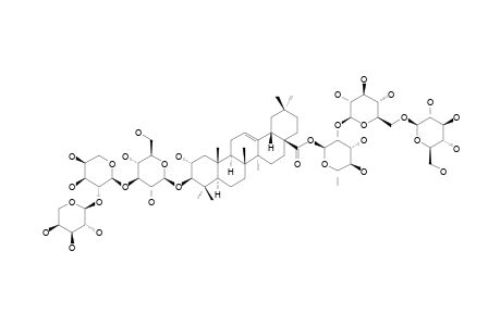 #S1;3-O-[ALPHA-L-ARABINOPYRANOSYL-(1->2)-ALPHA-L-ARABINOPYRANOSYL-(1->3)-BETA-D-GLUCOPYRANOSYL-(1->)]-MASLINIC-ACID-28-[BETA-D-GLUCOPYRANOSYL-(1->6)-BETA-D-GLU