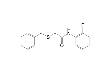 2-(benzylsulfanyl)-N-(2-fluorophenyl)propanamide