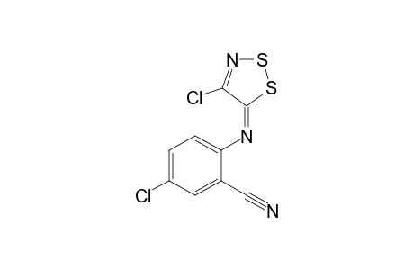 5-Chloro-2-(4-chloro-5H-1,2,3-dithiazol-5-ylideneamino)benzonitrile