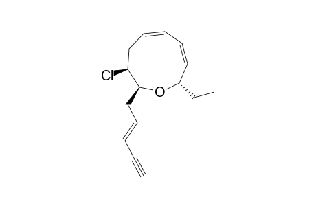 (+)-BRASILENYNE;(2S,8S,9S)-8-CHLORO-2-ETHYL-9-[(2Z)-PENT-2-EN-4-YNYL]-1-OXA-3Z,5Z-CYCLONONADIENE