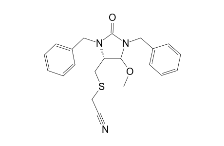 ({[(4R)-1,3-Dibenzyl-5-methoxy-2-oxoimidazolidin-4-yl]methyl}thio)acetonitrile