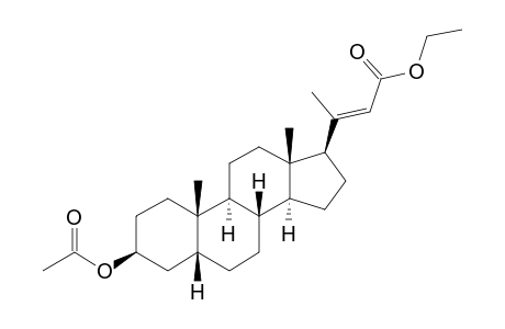 ETHYL-3-BETA-ACETOXY-23-NOR-5-BETA-CHOL-20(22)(E)-EN-24-OATE