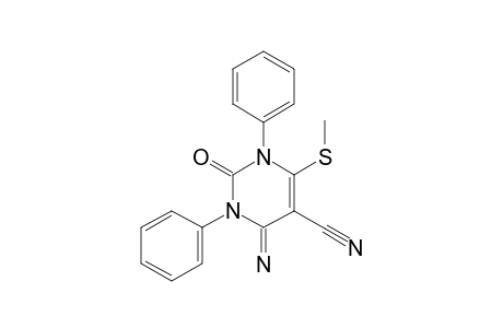 5-CYANO-4-IMINO-6-METHYLTHIO-1,3-DIPHENYL-1H,3H-PYRIMIDIN-2-ONE