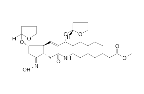 3ALPHA-TETRAHYDROFURYLOXY-5-HYDROXYIMINO-2BETA-(3ALPHA-TETRAHYDROFURYLOXY-TRANS-1-OCTENYL)CYCLOPENTYL-1ALPHA-ACETIC ACID, N-METHOXYCARBONYLHEXYLAMIDE