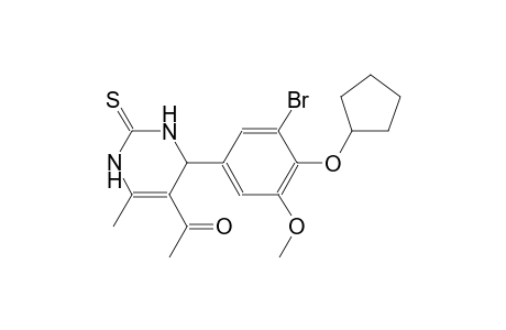 1-{4-[3-bromo-4-(cyclopentyloxy)-5-methoxyphenyl]-6-methyl-2-thioxo-1,2,3,4-tetrahydro-5-pyrimidinyl}ethanone