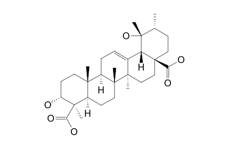 DIOSPYRIC_ACID_B;3-ALPHA,19-ALPHA-DIHYDROXY-URS-12-EN-24,28-DIOIC_ACID