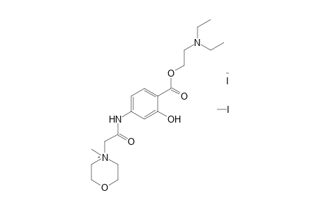 4-{[(4-CARBOXY-3-HYDROXYPHENYL)CARBAMOYL]METHYL}-4-METHYLMORPHOLINIUM IODIDE, 2-(DIETHYLAMINO)ETHYL ESTER, METHIODIDE