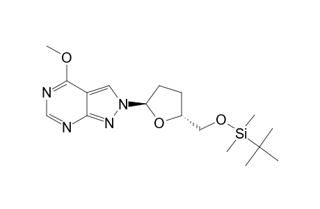 2-[2,3-DIDEOXY-5-O-[(1,1-DIMETHYLETHYL)-DIMETHYLSILYL]-ALPHA-D-GLYCERO-PENTOFURANOSYL]-4-METHOXY-2H-PYRAZOLO-[3,4-D]-PYRIMIDINE