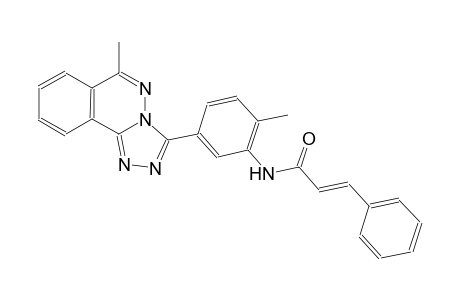 (2E)-N-[2-methyl-5-(6-methyl[1,2,4]triazolo[3,4-a]phthalazin-3-yl)phenyl]-3-phenyl-2-propenamide