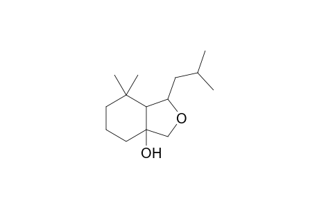 1-isobutyl-7,7-dimethyl-1,3,4,5,6,7a-hexahydroisobenzofuran-3a-ol