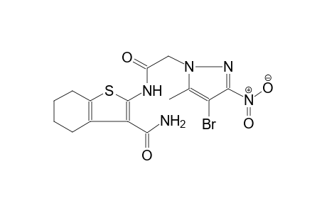 2-{[(4-bromo-5-methyl-3-nitro-1H-pyrazol-1-yl)acetyl]amino}-4,5,6,7-tetrahydro-1-benzothiophene-3-carboxamide