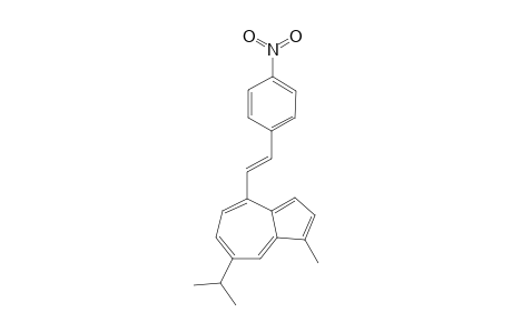 7-Isopropyl-1-methyl-4-[(2'-(4"-nitrophenyl)ethenyl]-azulene