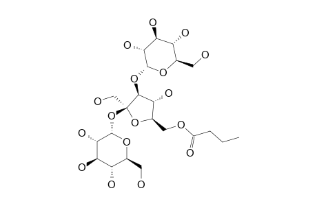 6'-O-BUTANOYL-MELEZITOSE;ALPHA-GLUCOPYRANOSYL-(1->3)-BETA-FRUCTOFURANOSYL-(2->1)-ALPHA-GLUCOPYRANOSIDE-BUTANOATE