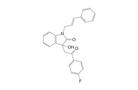 2H-indol-2-one, 3-[2-(4-fluorophenyl)-2-oxoethyl]-1,3-dihydro-3-hydroxy-1-[(2E)-3-phenyl-2-propenyl]-