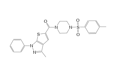 1H-thieno[2,3-c]pyrazole, 3-methyl-5-[[4-[(4-methylphenyl)sulfonyl]-1-piperazinyl]carbonyl]-1-phenyl-