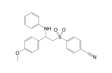 4-((2-(4-Methoxyphenyl)-2-(phenylamino)ethyl)sulfonyl)benzonitrile