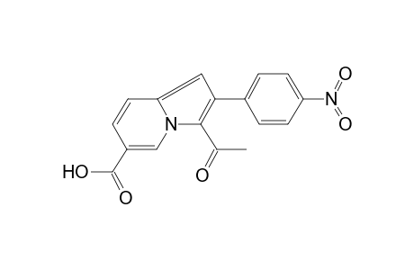 3-Acetyl-2-(4-nitrophenyl)-6-indolizinecarboxylic acid