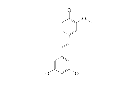 SCILLABENE-A;3,5,4'-TRIHYDROXY-3'-METHOXY-(TRANS)-STILBENE