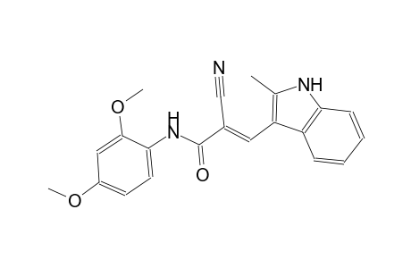 (2E)-2-cyano-N-(2,4-dimethoxyphenyl)-3-(2-methyl-1H-indol-3-yl)-2-propenamide