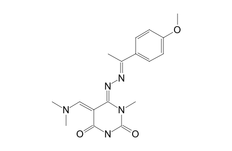 6-(ALPHA-METHYL-PARA-METHOXYBENZYLIDENE-HYDRAZINO)-5-DIMETHYLAMINOMETHYLENE-1-METHYLURACIL