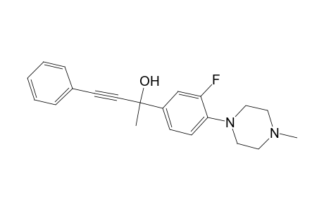 2-[3-Fluoro-4-(4-methyl-1-piperazinyl)phenyl]-4-phenyl-3-butyn-2-ol